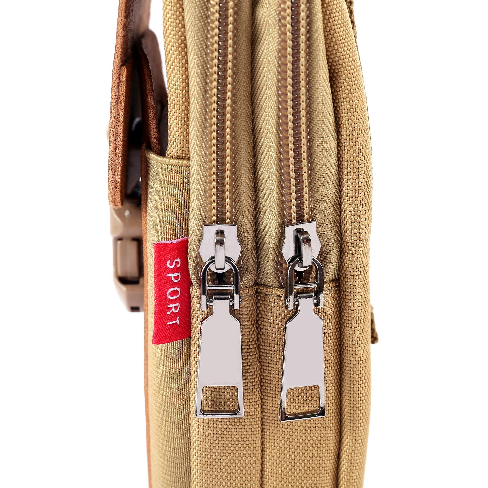 Bolsa de cintura para hombre cinturón multifuncional bolsa de teléfono móvil lona resistente al desgaste corriendo bolsa de cintura de teléfono móvil de 6,5 pulgadas ventas directas de fábrica