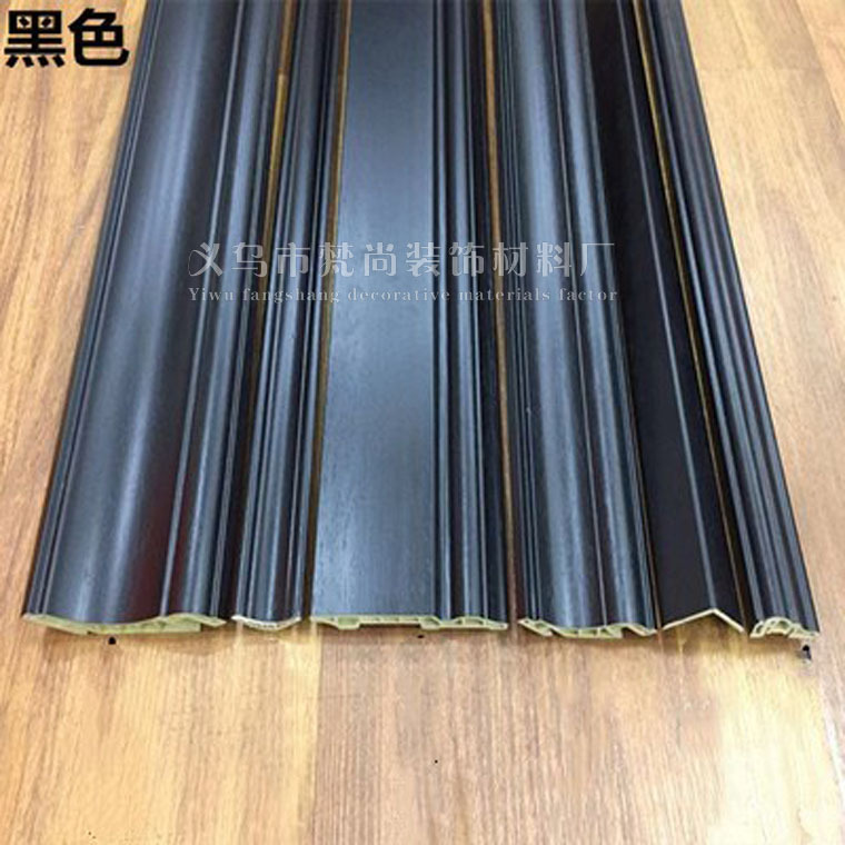 竹木纤维集成墙板吊顶木纹中式覆膜天花阴角墙顶仿石膏装修饰线条