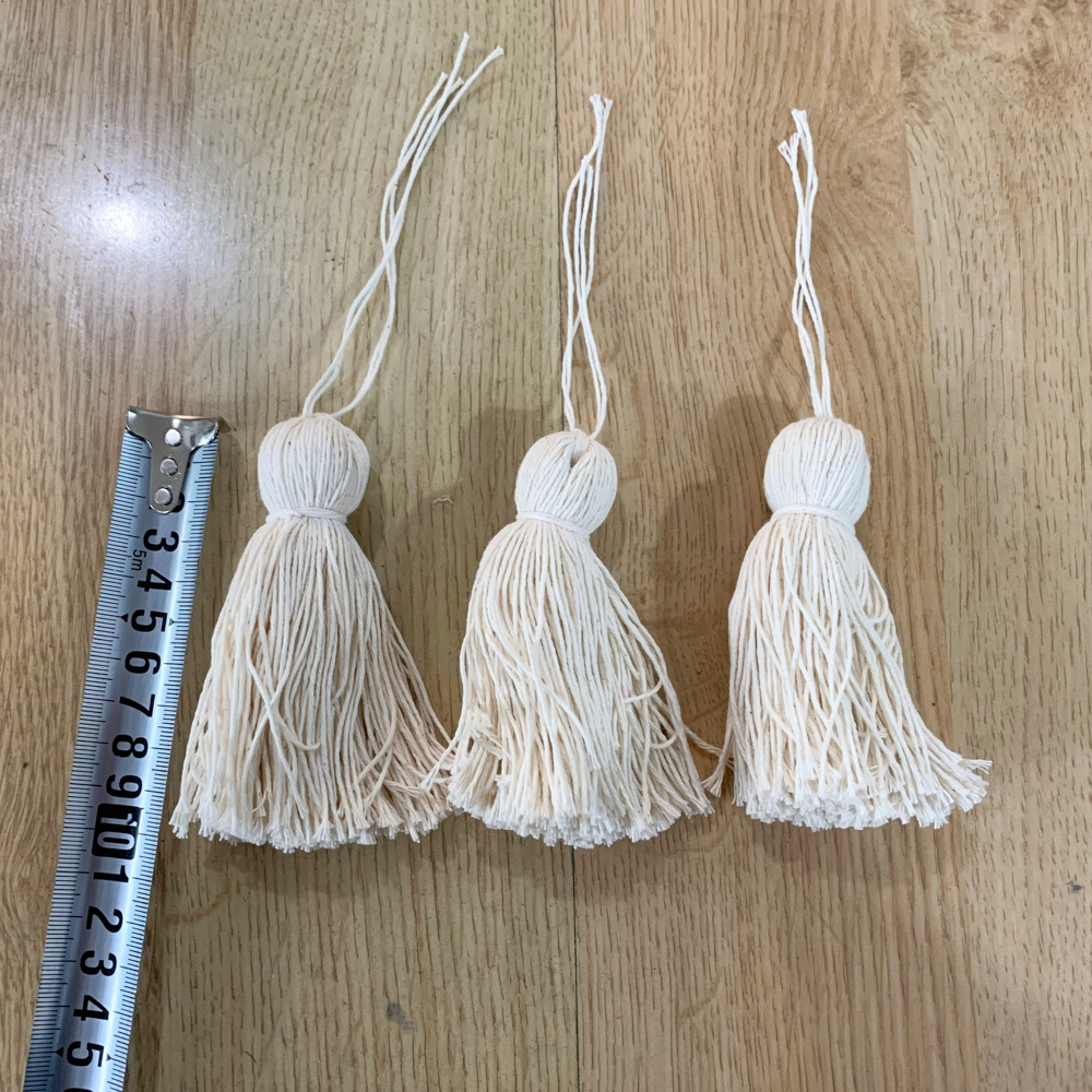 全棉麻10cm花边流苏桌布抱枕桌旗白色棉线编制手工大号纯棉辅料