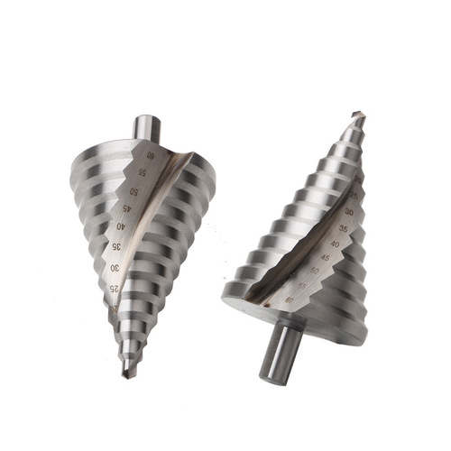 DIY Spiral Groove Step Drill 6-60MM Pagoda Drill 4241 Triangular Shank Open Hole Expansion Tool