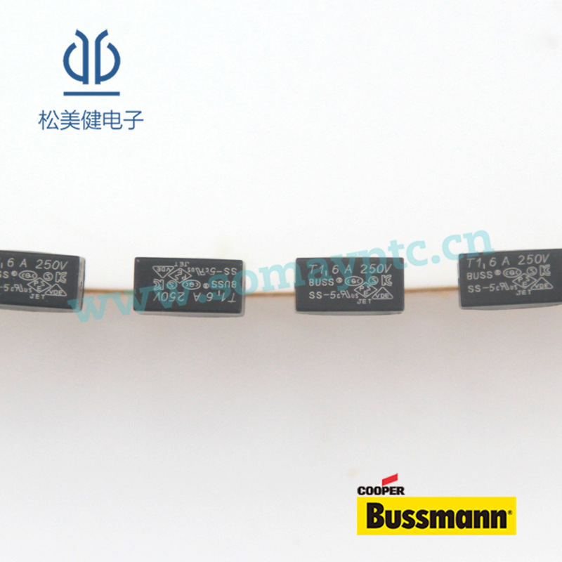 Bussmann方形慢断8*4微型保险丝SS-5-1.6A-AP集电通JFS1160TR