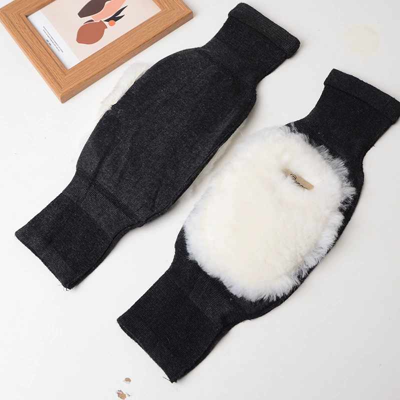 Knee pads sheepskin coat