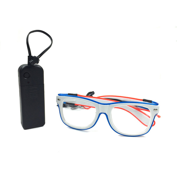 flashing two-color transparent glasses