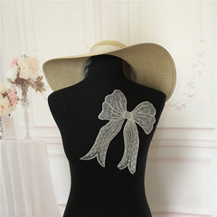 Fashion delicate bead embroidery sequin mesh lace butterfly knot embroidery DIY decoration clothing hats sewing accessories