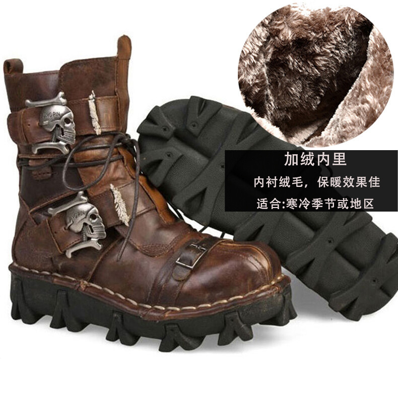 Botas de herramientas americanas, plataforma para hombre, botas cortas retro Ami Kaji, botas Martin de nieve de celebridades netas, botas al aire libre 1809
