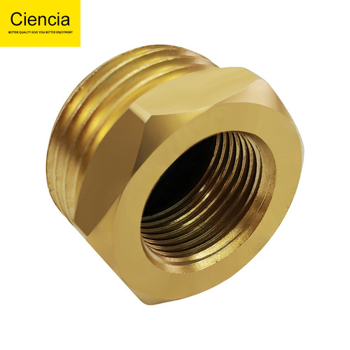 Copper MuGui 3/8 inner and outer thread adapter G1/2 conversion accessory bathroom corner valve spray gun hose connection adapter