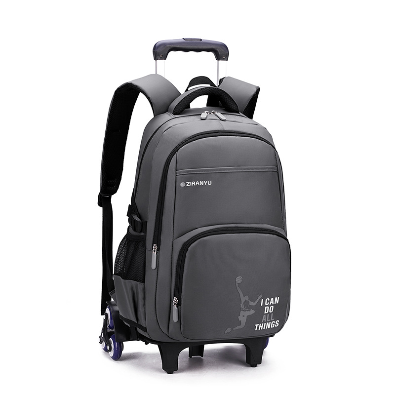 Pescado natural Escuela Secundaria estudiante masculino carro mochila subir escaleras de gran capacidad de una sola pieza de entrega mochila de moda