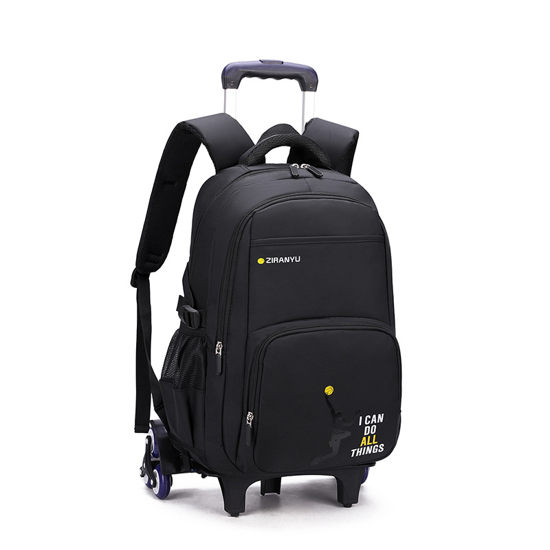 Pescado natural Escuela Secundaria estudiante masculino carro mochila subir escaleras de gran capacidad de una sola pieza de entrega mochila de moda