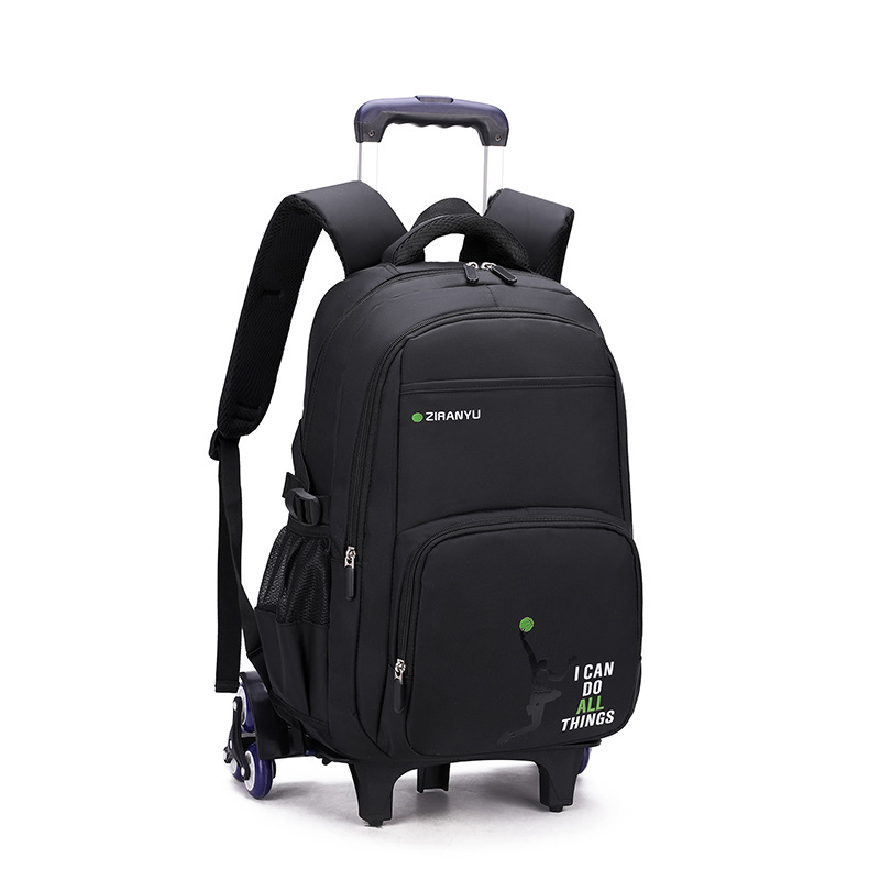 Pescado natural Escuela Secundaria estudiante masculino carro mochila subir escaleras de gran capacidad de una sola pieza de entrega mochila de moda