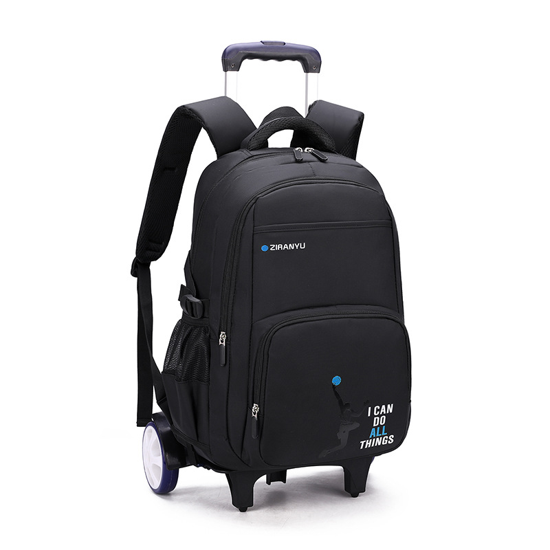 Pescado natural Escuela Secundaria estudiante masculino carro mochila subir escaleras de gran capacidad de una sola pieza de entrega mochila de moda