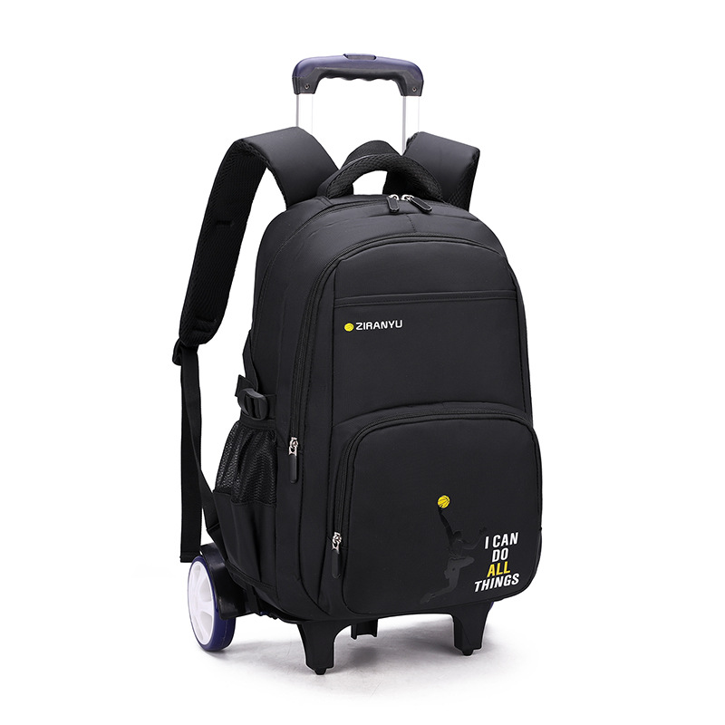 Pescado natural Escuela Secundaria estudiante masculino carro mochila subir escaleras de gran capacidad de una sola pieza de entrega mochila de moda