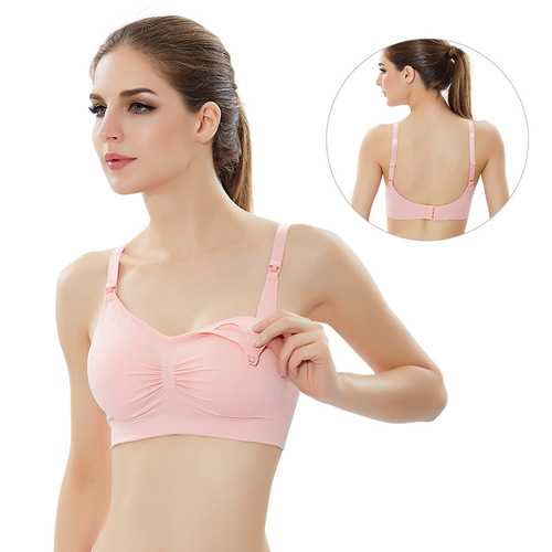 Wire-free front-opening seamless plus-size nursing bra with feeding adjustment and shaping, postpartum nursing bra innerwear