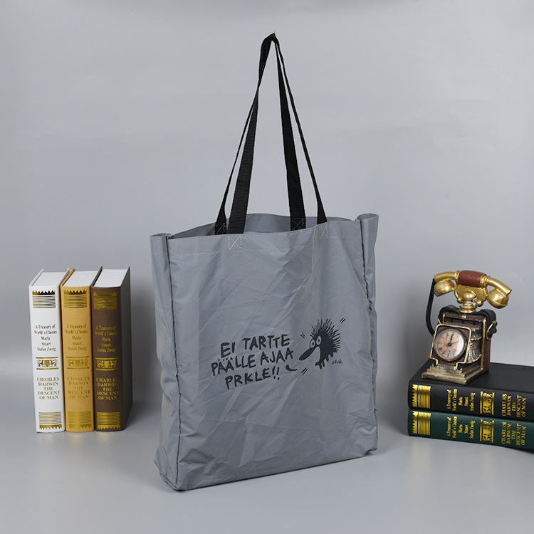 厂家批发灰色手提涤纶布袋定制彩色丝印彩印牛津布购物袋定做logo