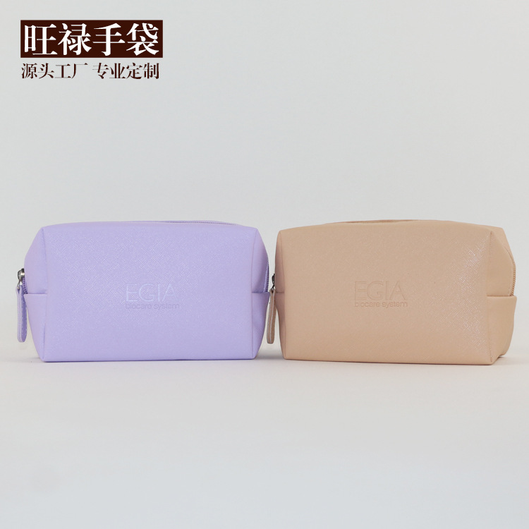 Cross-border fashion casual korean style hand storage advertising PU cosmetic bag can be printed enterprise LOGO three-dimensional cosmetic bag