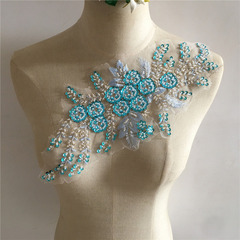 Factory Direct Sale Beaded Embroidered Lace Collar Dress Embroidery Dress Sweater Sewing Decorative Fabric Accessory