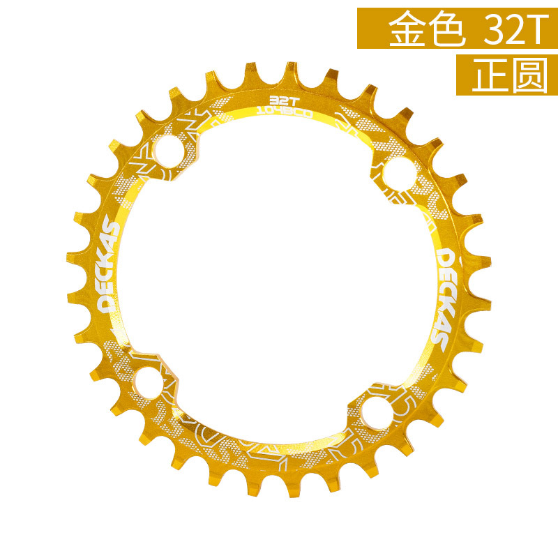 Plato único DECKAS para bicicleta de montaña, 104BCD 32/34/36/38T, dientes positivos y negativos