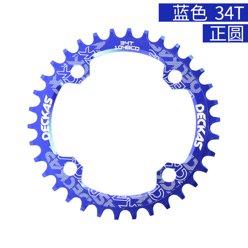 Plato único DECKAS para bicicleta de montaña, 104BCD 32/34/36/38T, dientes positivos y negativos
