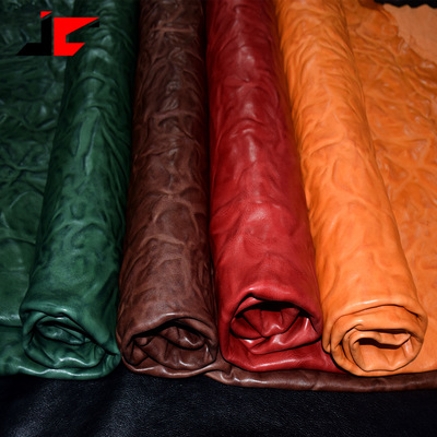 The first layer cowhide Oil wax tree cream skin Wrinkled cowhide goods in stock The first layer cowhide direct deal