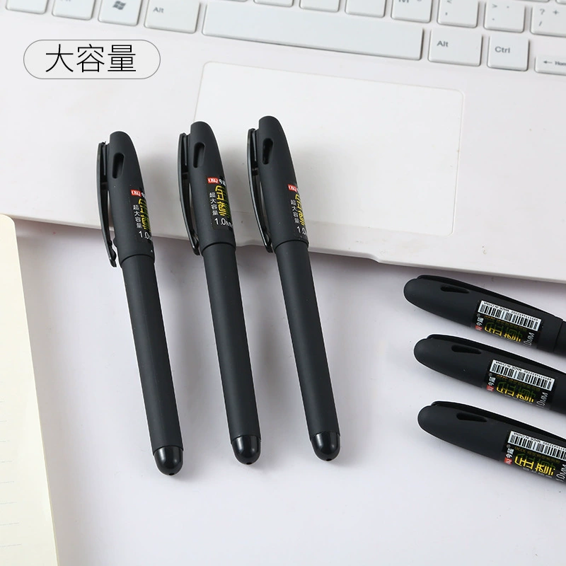 Matte rollerball pen, 1.0 mm tip, large-capacity black ink, smooth signature pen