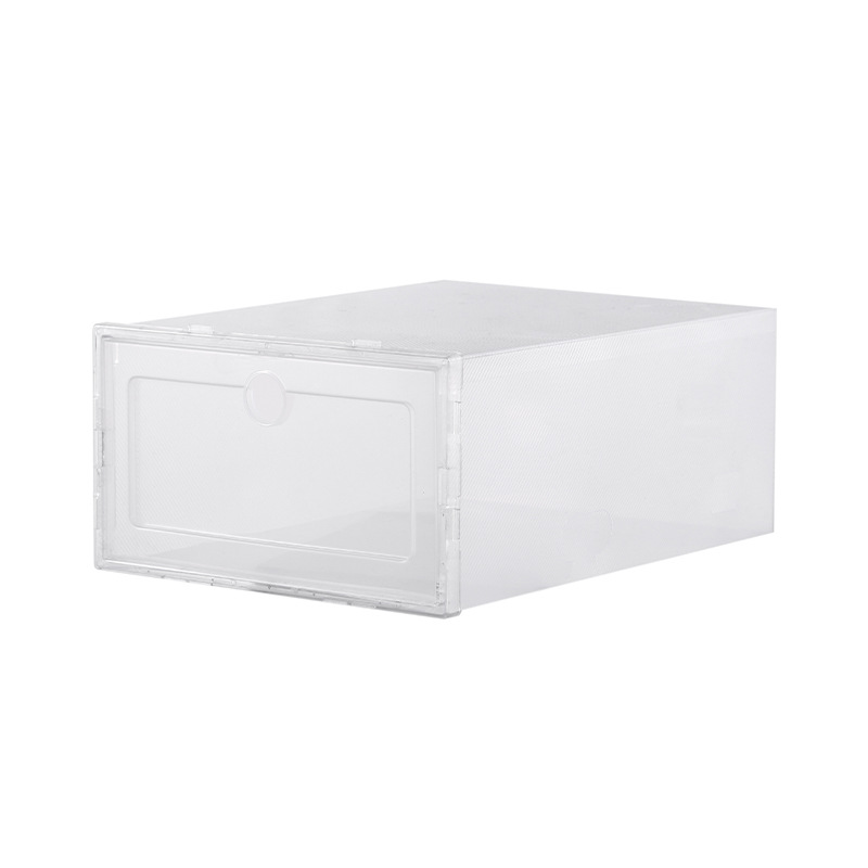 Caja de zapatos de almacenamiento engrosada Almacenamiento de escritorio transparente caja de zapatos engrosada caja de zapatos extra grande dormitorio almacenamiento Flip caja de zapatos transparente