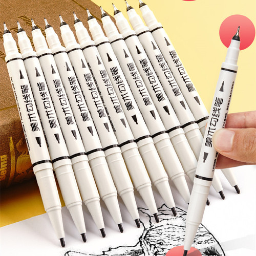 High-quality large-capacity water-based markers, dual-head markers, water-based art lining pens, water-based markers