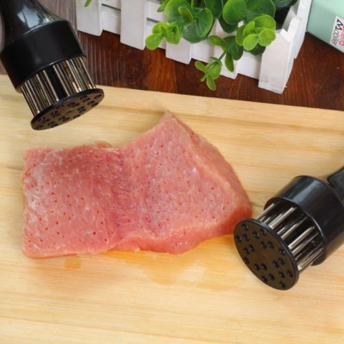 Household steak tenderizer stainless steel tendon needle outdoor barbecue pork chop tenderizer meat hammer kitchen tool