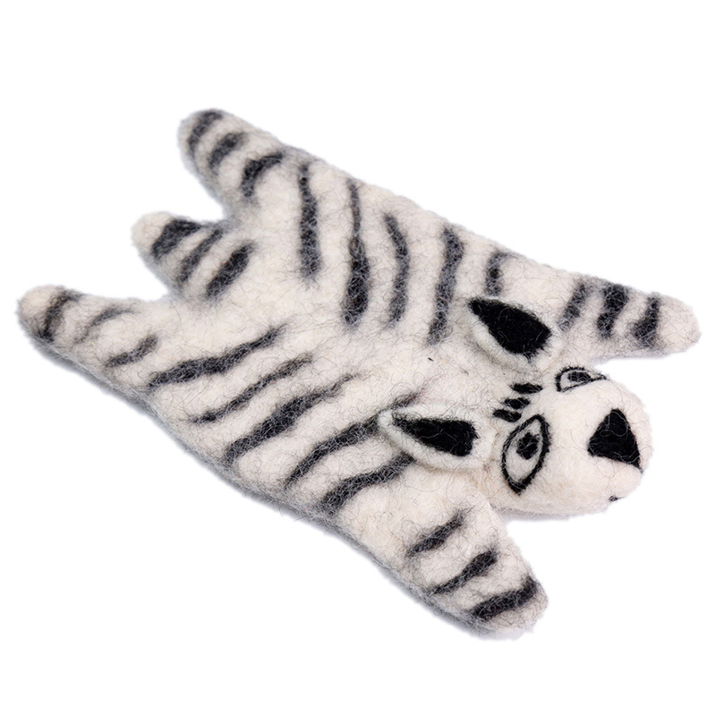 Personalizado lindo fieltro de lana animal montaña placemat almohadilla de aislamiento lindo Tigre gato accesorios para el hogar