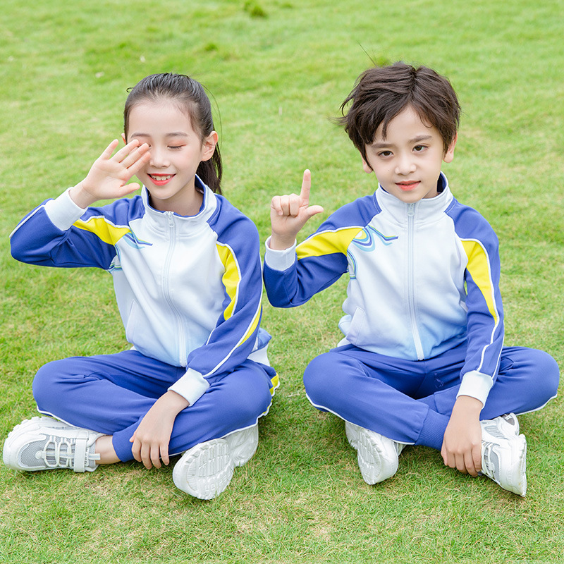 Uniformes de jardín de infantes, conjuntos de primavera y otoño, uniformes deportivos para profesores, uniformes de primaria, conjuntos de dos piezas, uniformes escolares para niños, estilo campus