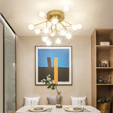 Потолочный светильник для гостиной, круглая современная креативная лампочка для спальни, популярно в интернете