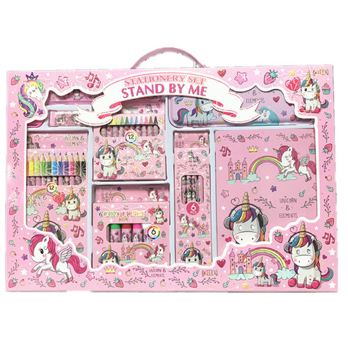 Children's Day gift student learning stationery set painting watercolor gift box kindergarten gift unicorn animal