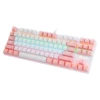 White pink K100 green shaft mechanical keyboard 87 key