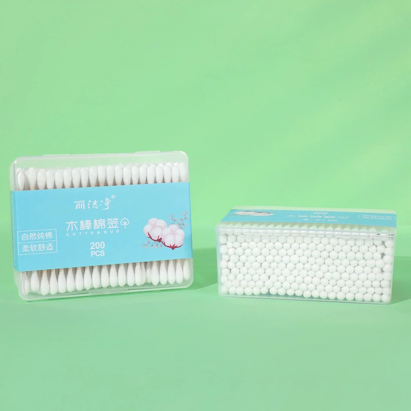 Li Jie чистая заостренная и круглая голова макияж двуглавый ватный тампон деревянный тампон