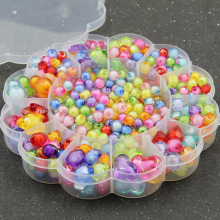 儿童糖果色盒装散珠配件儿童手工DIY散珠一档价格三盒起包邮批发
