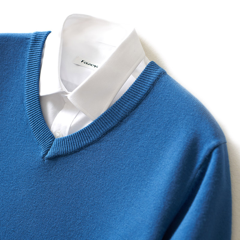 Otoño e invierno suéter de cuello redondo de los hombres de estilo coreano SLIM-Fit color sólido suéter de manga larga engrosada Jersey camisa de fondo suéter de los hombres de moda