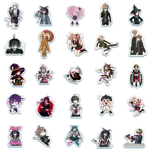 50 Game Anime Danganronpa Electric Vehicle Phone Case Scooter Luggage Laptop Stickers