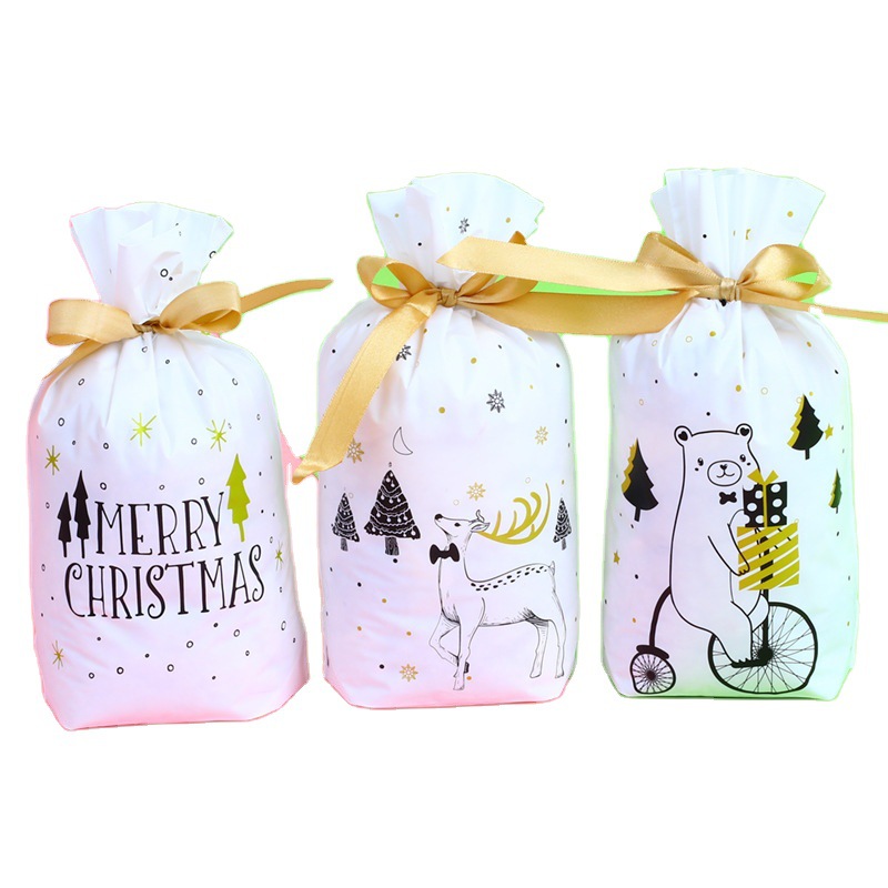 Bolsa de embalaje autoadhesiva para galletas autoadhesivas de Navidad para ancianos