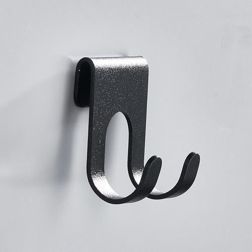 Kitchen and bathroom hooks, space aluminum plug hooks, razor hooks, bathroom upside-down wall-mounted punch-free bathroom clothes hooks