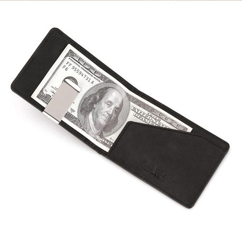 Cross-border hot selling men's PU leather creative wallet flip cover men's dollar clip short card holder card holder wholesale