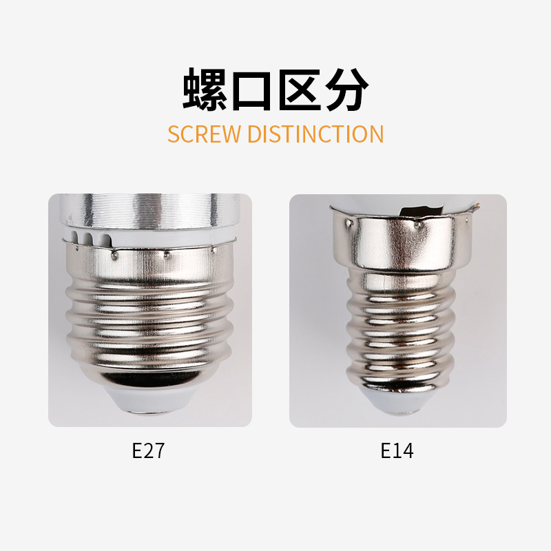 Bombilla fuerte con cabeza calvo led E14E27 boca de tornillo 12W16W bombilla de alto brillo para el hogar de ahorro de energía lámpara de maíz con cambio de luz de tres colores
