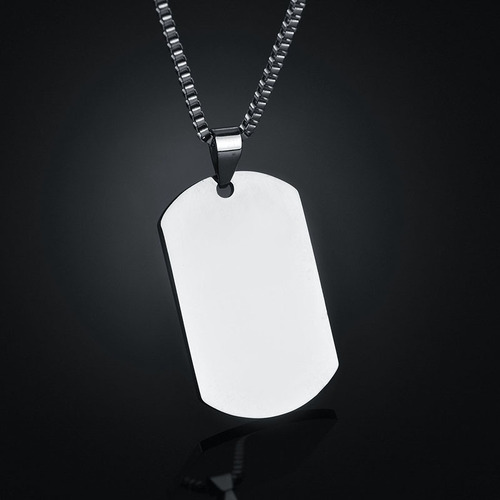 Manufacturer vacuum electroplated stainless steel military dog tag pendant laser engraved DIY personalized logo locket