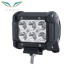 18W工作灯双排汽车改装射灯 4英寸长条灯三目款 LED车灯越野车灯