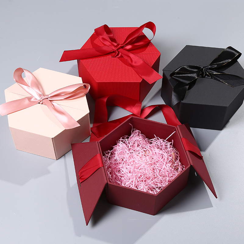 六边形礼品盒婚礼伴手礼礼盒儿童伴手礼盒教师节礼品盒生日礼物盒