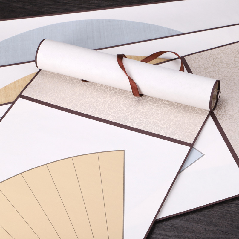 空白宣纸卷轴挂轴画轴书法专用纸蜡染作画书法作品纸蜡染扇面挂轴