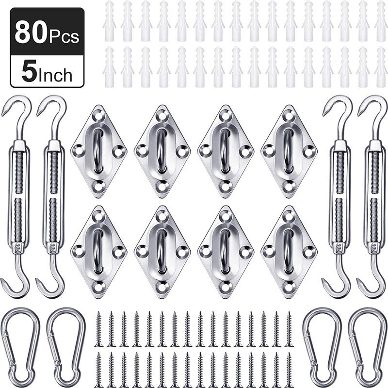 Shade accessories 304不锈钢遮阳配件菱形门扣花篮螺丝现货5mm