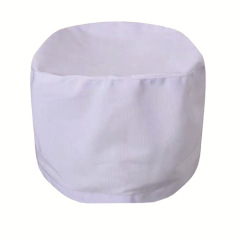 Doctor and Nurse Round Caps for Men and Women, Laboratory Physician Work Caps, Food Factory Sanitary Textile Dust-Proof Caps, White