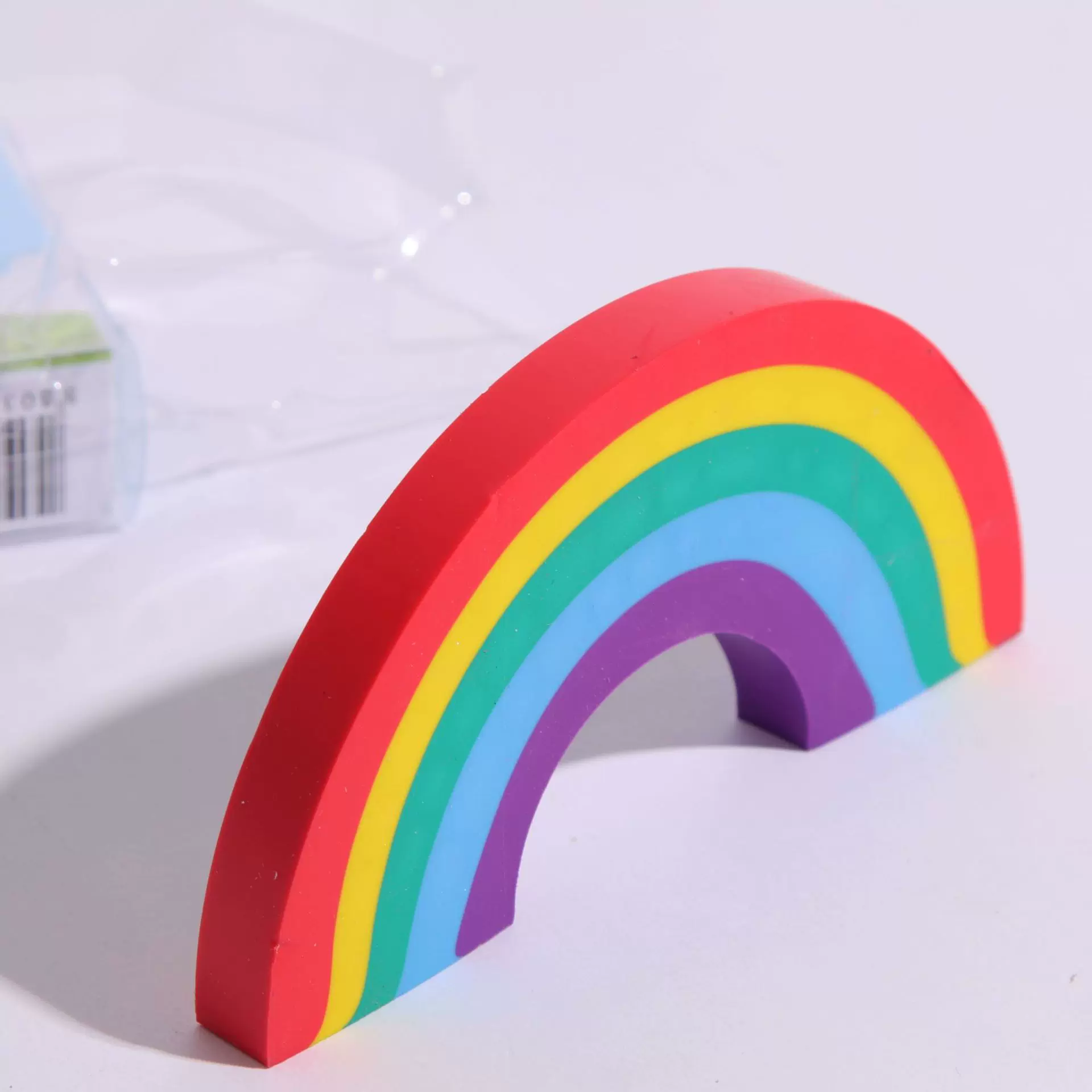 儿童学习用品卡通彩虹橡皮擦学生学习专用橡皮擦办公绘图少屑橡皮