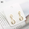 Silver needle, fashionable advanced earrings, silver 925 sample, cat's eye, internet celebrity