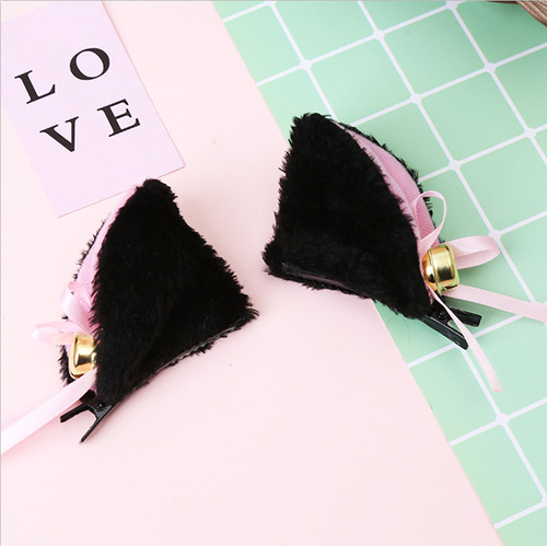Fox hair accessories cat ears headband cat ear hair clip cat ear bells headpiece hair pin cute