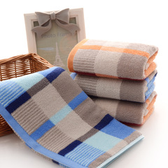 河北廠家直銷加厚深色方格毛巾純棉創意運動毛巾面巾禮品批發毛巾