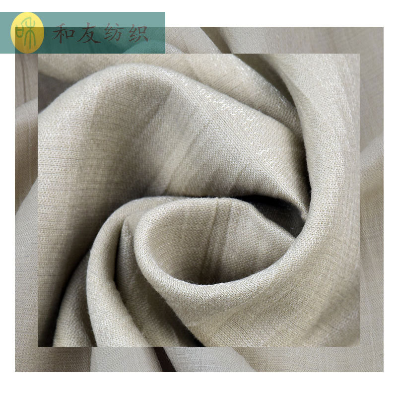 免费寄样  锦纶亚麻交织亚麻尼龙混纺布料 单丝锦纶面料